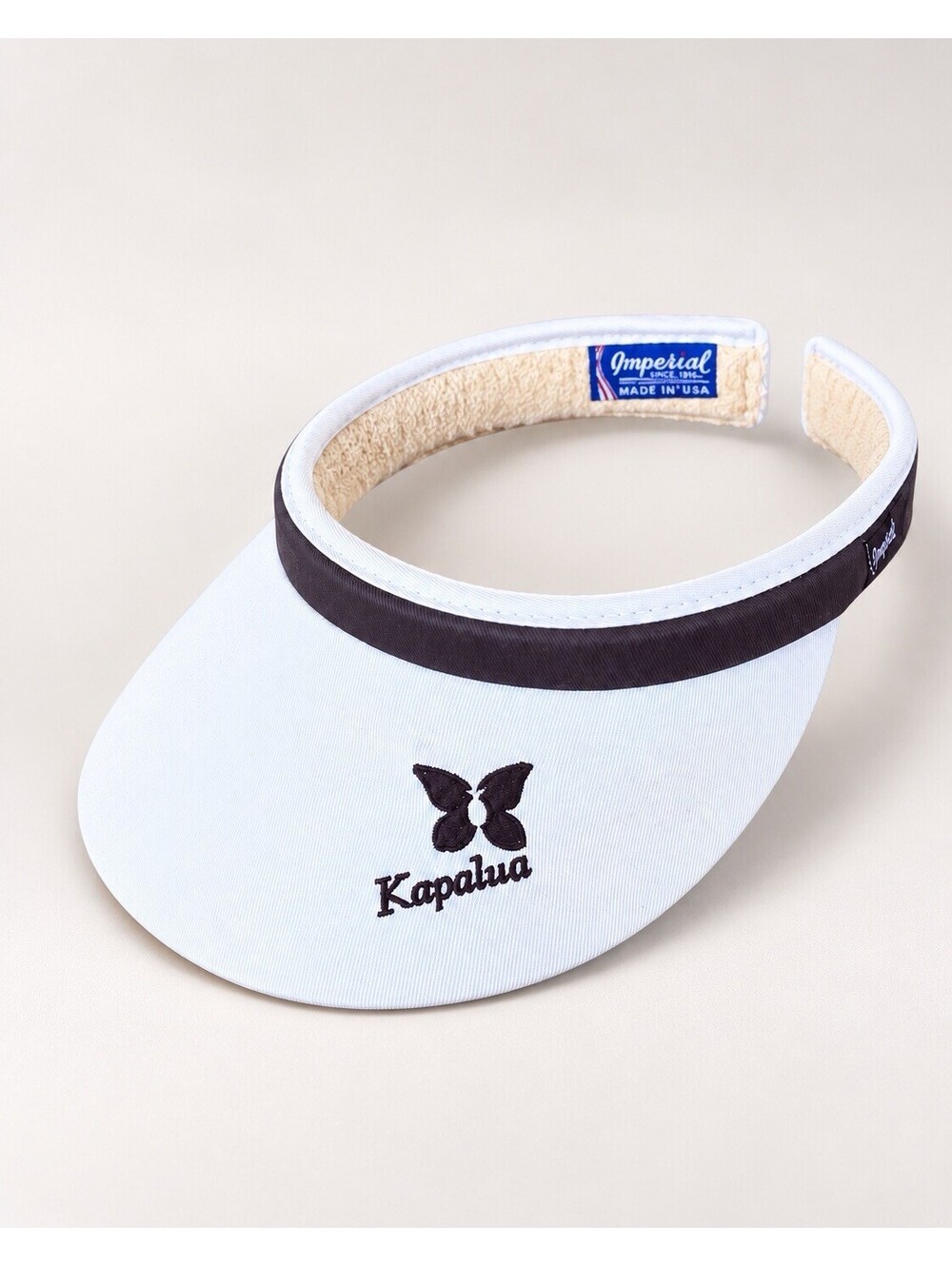 Vintage Kapalua Golf Visor Imperial Made USA Maui Hawaii Butterfly Logo